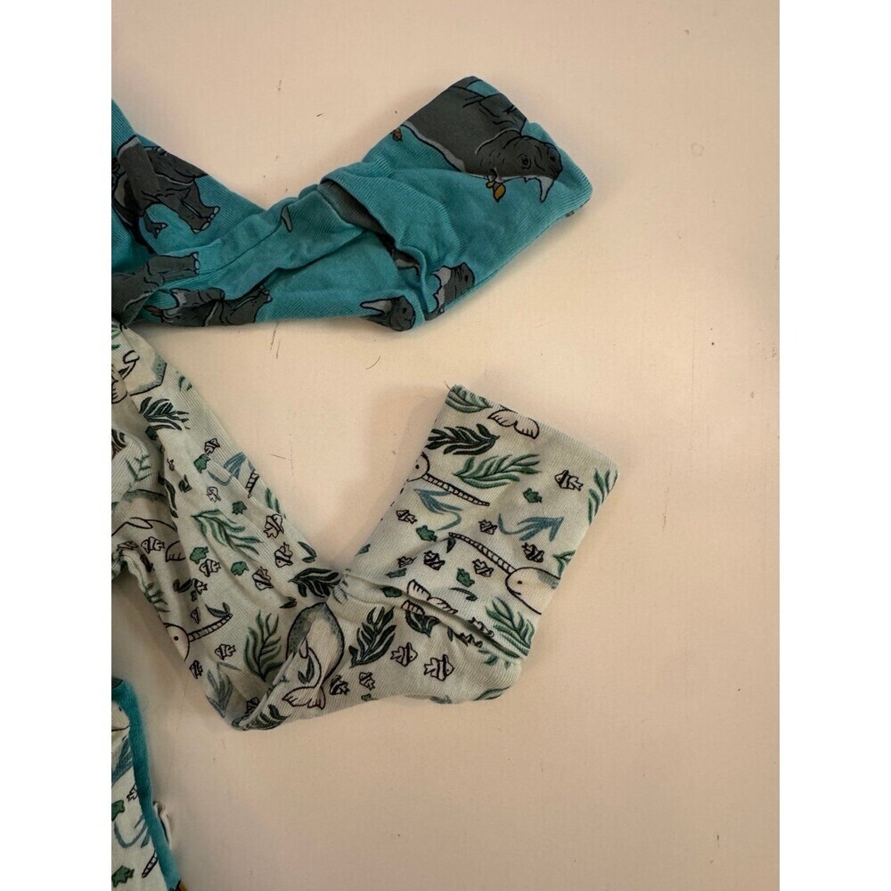 Free Birdees Bamboo Coveralls 3-6 Months Bundle Rhino Safari & Narwhal Print - Picture 6 of 6